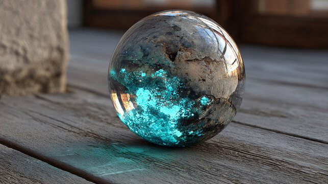 A luminous glowing sphere radiating soft, vibrant light, creating an ethereal, futuristic atmosphere with smooth gradients and ambient reflections. - Powered by Adobe