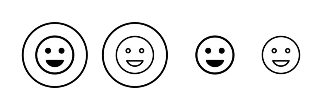 Smile icon logo design. smile emoticon icon. feedback sign and symbol