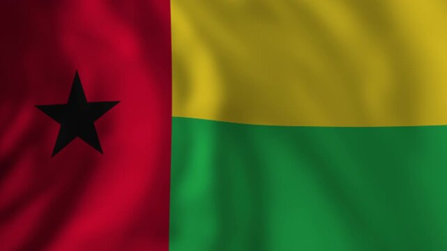 Guinea bissau flag waving seamless loop