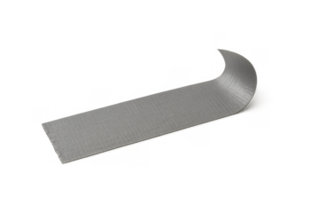 Gray adhesive duct tape strip for repair and packaging applications with an industrial textured surface on transparent background