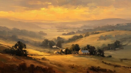 sunset in the mountains