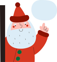 Santa Claus with Speech Bubble
