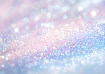 Pastel blue and white iridescent glitter background
