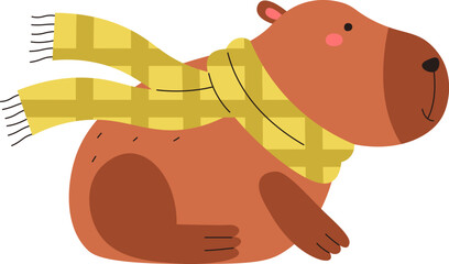 Capybara with Cozy Scarf