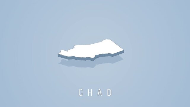 Rotating chad map animation on solid background