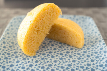 ふわふわ食感の蒸しパン断面の美味しさ