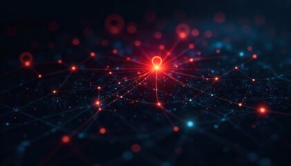 The process of teaching through intricate diagrams and abstract visualizations, no people An intricate, multi layered abstract visualization composed of glowing, interconnected nodes and pathways