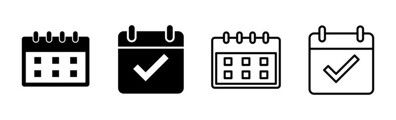 Calendar icon set. Calender symbol. calendar vector icon