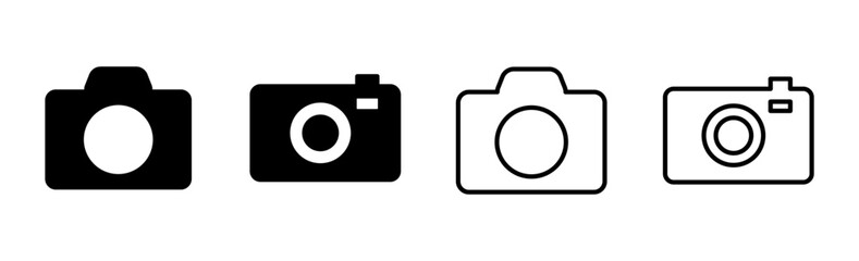 Camera icon set. photo camera icon. camera photography icon.