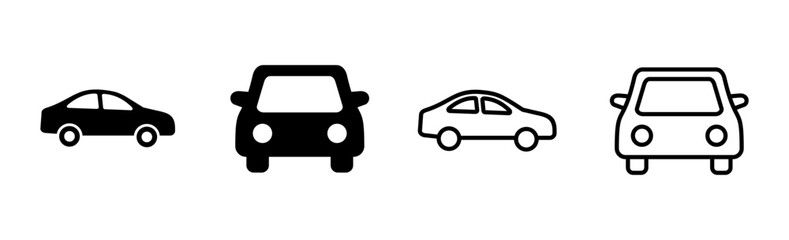 Car icon set. car vector icon. small sedan