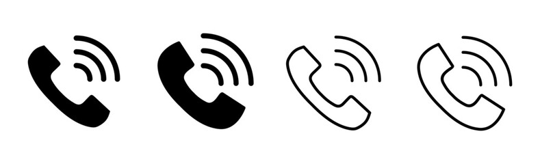 Call icon set. telephone icon vector. phone icon vector. contact us