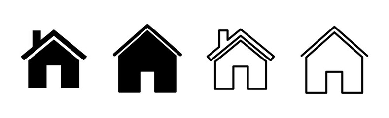House icon set. Home icon vector