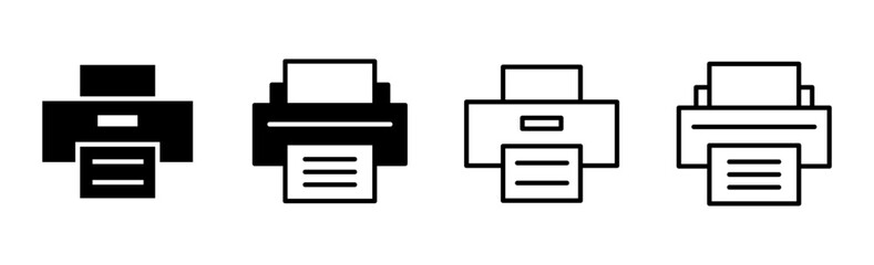 Print icon set. printer icon vector.
