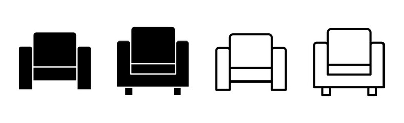 Sofa icon set. sofa icon illustration