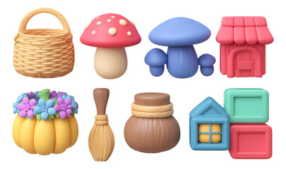 Colorful Fairytale Cottage Essentials for Creative Imagination and Storytelling