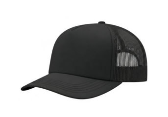 Black cap isolated on transparent background