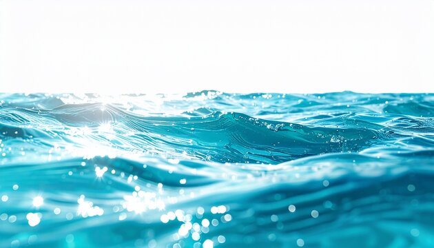 Vibrant ocean surface with shimmering water textures under bright sunlight no commas at the end