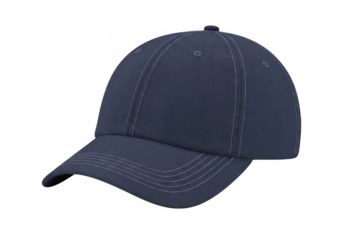 A blue baseball cap isolated on transparent background