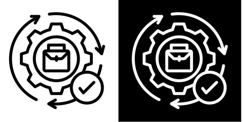 Obraz premium Business Continuity Icon Set White Mix Style Collection 