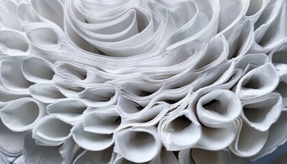 Close Up Of Intricate White Paper Towel Design With A Textured Pattern
