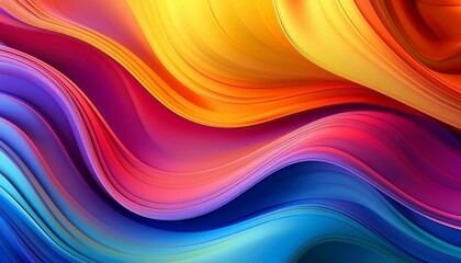 Colorful Wavy Gradient Background Abstract Fluid Design