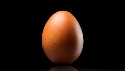 A Single Brown Egg Isolated On A Black Background With Soft Lighting And A Smooth Surface Texture Isolated With White Background