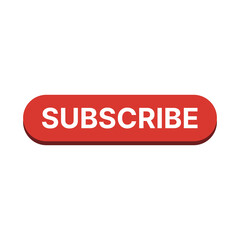 Red Subscribe Button with Subtle Shadow Effect