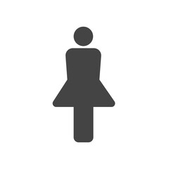 woman toilet sign pictogram on transparent
