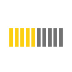 middle yellow bar progress color vector illustration