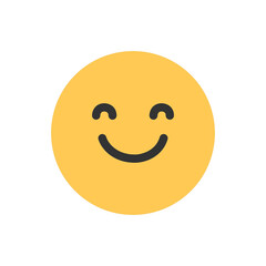 happy smiley face with smile on white