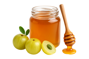 Gooseberry Honey Infusion Isolated on a Transparent Background