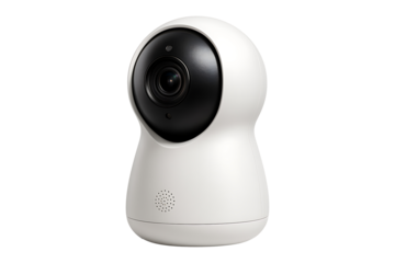 Smart Home Security Camera Isolated on a Transparent Background