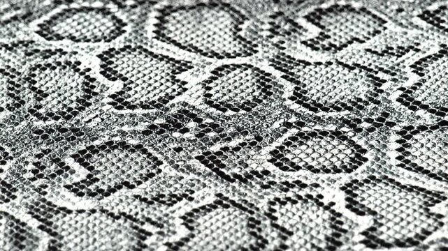 Snake print. Gray snake skin background.animalistic fashion prints. 4k footage