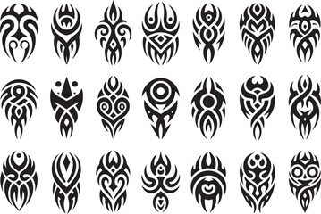 Fototapeta premium Tribal tattoo art designs for body art projects