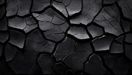 Dark Textured Background Black Cracked Surface Monochrome Composition Abstract Design Stone Texture Grunge Wallpaper Dark Background Cracked Texture