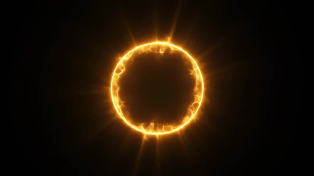 Intense Glowing White Ring Hovering as a Sacred Cosmic Symbol of Hidden Power
