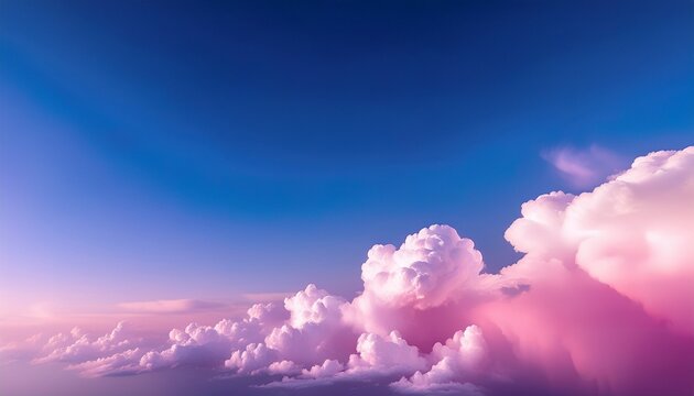 Pink Sky Filled With Lots Of Fluffy White Clouds2
