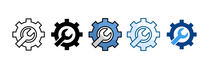 Maintenance Reliability Icon Set Multiple Style Collection