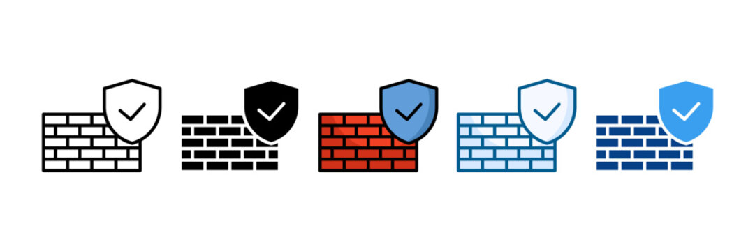 Strong Foundation Icon Set Multiple Style Collection