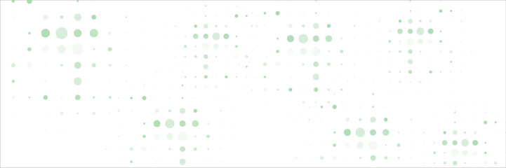 Light Blue, Green vector red banner with set of circles, dots. Donuts Background. Creative Design Template. Technological halftone illustration eps10