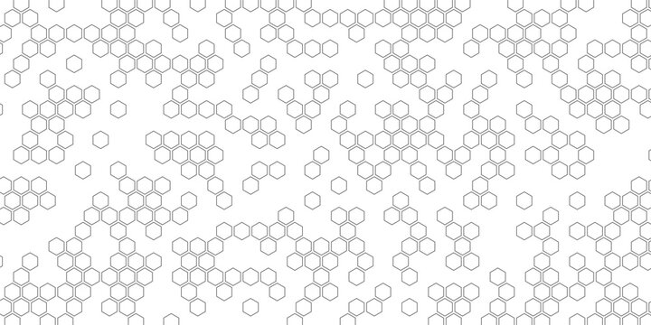 Honeycomb pattern with hexagon mesh. Texture bee comb grid. Flat vector illustration isolated on white background.