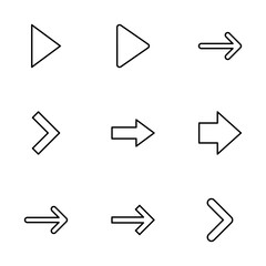 Arrow icon vector isolated on white background. Arrow symbol. Arrow vector icon