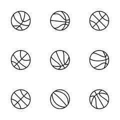 Basketball icon vector isolated on white background. Basketball ball icon. Basketball logo vector icon