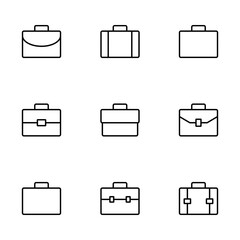 Briefcase icon vector isolated on white background. Briefcase vector icon