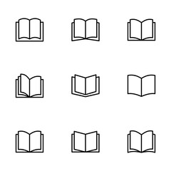 Book icon vector isolated on white background. Book vector icon. ebook icon