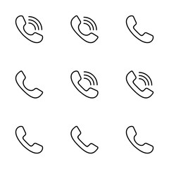 Call icon vector isolated on white background. Phone icon vector. mobile phone. telephone icon