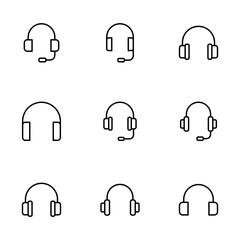 Headphone icon vector isolated on white background. Headphone vector icon. Call us