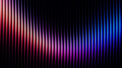 Abstract background with vertical lines illuminated by colorful neon lights, creating a futuristic and dynamic visual effect