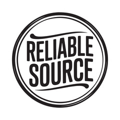 Reliable source emblem vintage style