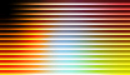 Obraz premium Abstract Warm to Cool Gradient Background with Horizontal Neon Stripes and Glass Effect